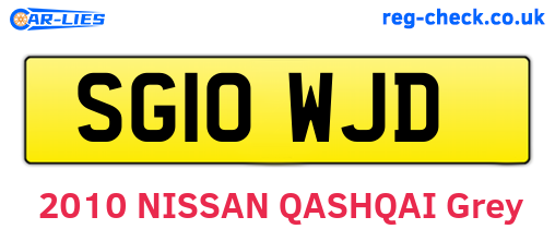 SG10WJD are the vehicle registration plates.
