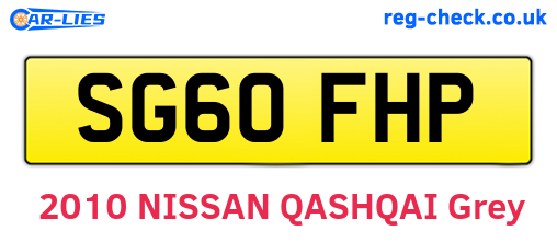 SG60FHP are the vehicle registration plates.