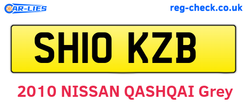 SH10KZB are the vehicle registration plates.