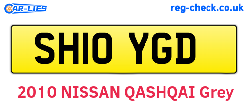 SH10YGD are the vehicle registration plates.