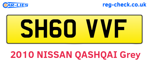 SH60VVF are the vehicle registration plates.
