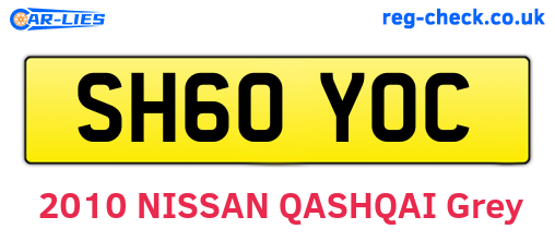 SH60YOC are the vehicle registration plates.