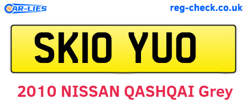 SK10YUO are the vehicle registration plates.