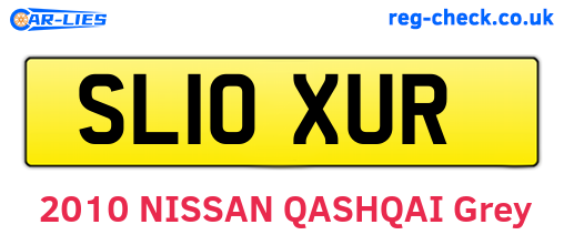 SL10XUR are the vehicle registration plates.