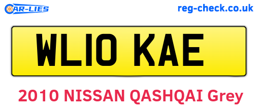 WL10KAE are the vehicle registration plates.