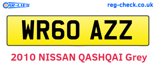 WR60AZZ are the vehicle registration plates.