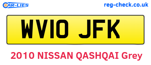 WV10JFK are the vehicle registration plates.