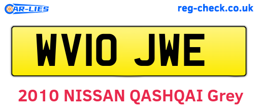 WV10JWE are the vehicle registration plates.