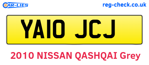 YA10JCJ are the vehicle registration plates.