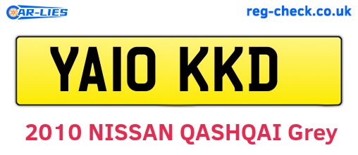 YA10KKD are the vehicle registration plates.