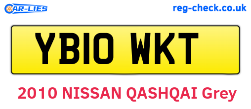YB10WKT are the vehicle registration plates.