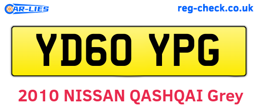 YD60YPG are the vehicle registration plates.