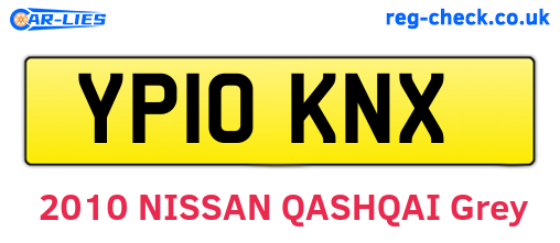 YP10KNX are the vehicle registration plates.