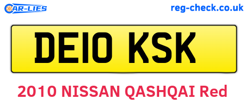 DE10KSK are the vehicle registration plates.