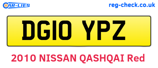 DG10YPZ are the vehicle registration plates.