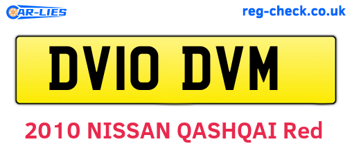 DV10DVM are the vehicle registration plates.