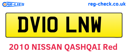 DV10LNW are the vehicle registration plates.