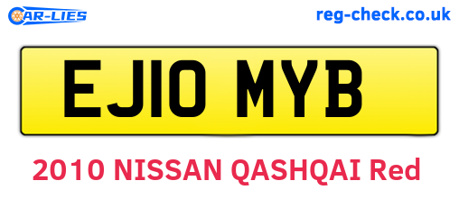 EJ10MYB are the vehicle registration plates.