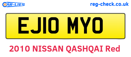 EJ10MYO are the vehicle registration plates.