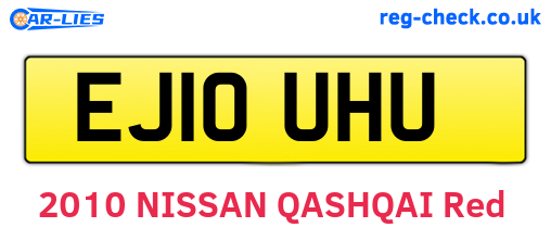 EJ10UHU are the vehicle registration plates.