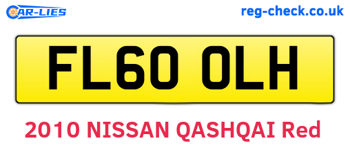 FL60OLH are the vehicle registration plates.