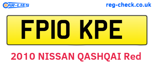 FP10KPE are the vehicle registration plates.