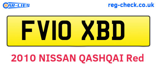 FV10XBD are the vehicle registration plates.