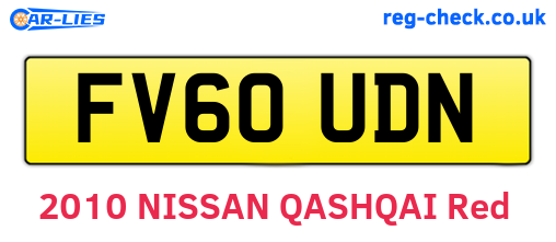 FV60UDN are the vehicle registration plates.