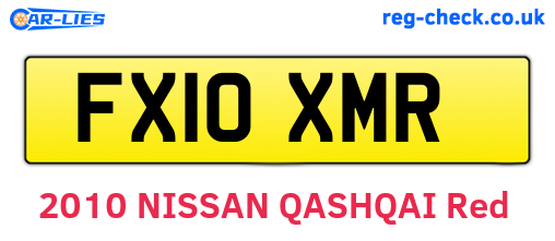 FX10XMR are the vehicle registration plates.