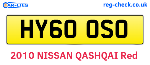 HY60OSO are the vehicle registration plates.