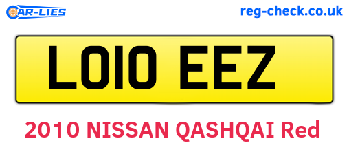 LO10EEZ are the vehicle registration plates.