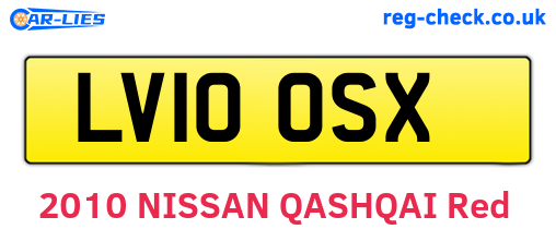 LV10OSX are the vehicle registration plates.