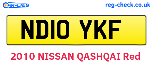 ND10YKF are the vehicle registration plates.