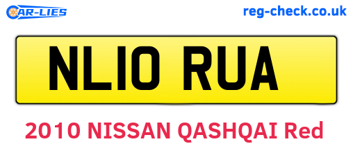 NL10RUA are the vehicle registration plates.