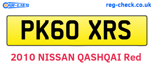 PK60XRS are the vehicle registration plates.