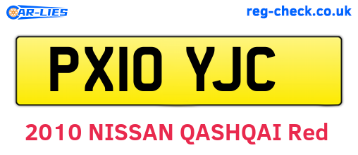 PX10YJC are the vehicle registration plates.