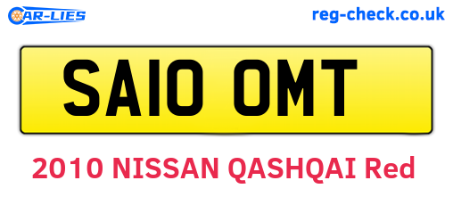 SA10OMT are the vehicle registration plates.
