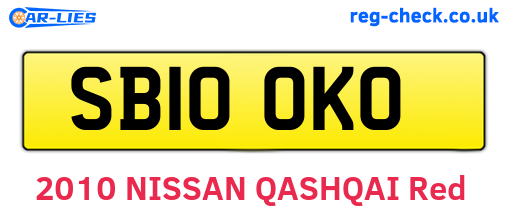 SB10OKO are the vehicle registration plates.