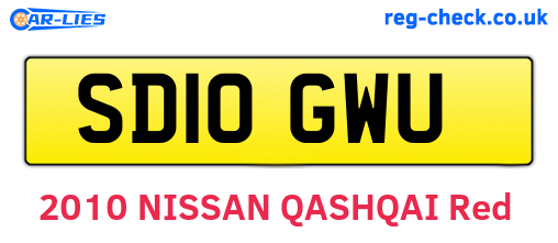 SD10GWU are the vehicle registration plates.