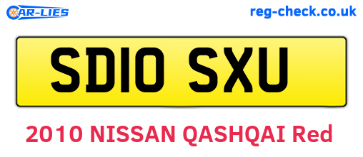 SD10SXU are the vehicle registration plates.