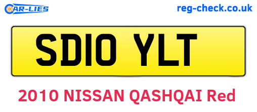 SD10YLT are the vehicle registration plates.
