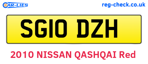 SG10DZH are the vehicle registration plates.