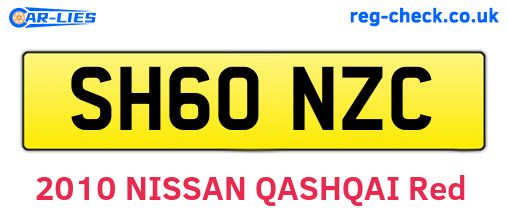 SH60NZC are the vehicle registration plates.