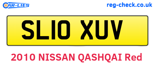 SL10XUV are the vehicle registration plates.