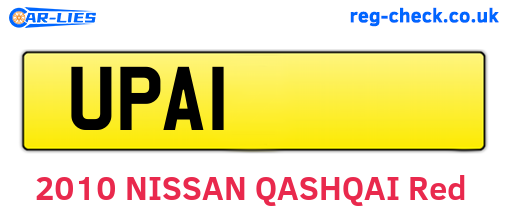 UPA1 are the vehicle registration plates.