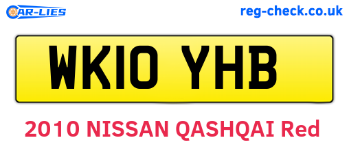 WK10YHB are the vehicle registration plates.