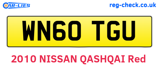 WN60TGU are the vehicle registration plates.