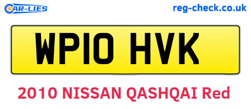 WP10HVK are the vehicle registration plates.
