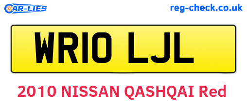 WR10LJL are the vehicle registration plates.