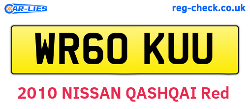 WR60KUU are the vehicle registration plates.